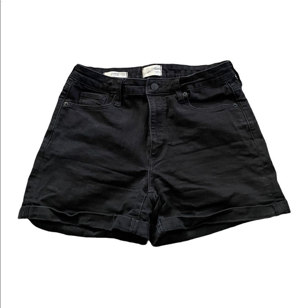 UNIVERSAL THREAD High Rise Midi Black Jean Shorts Size 8 / 29